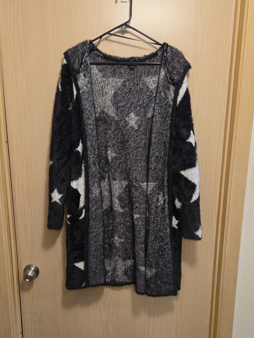 torrid Black & White Star Open-Front Cardigan
